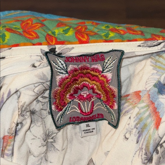 Johnny Was Size Extra Large The Janie Favorite Polo Swing Dress Bird Print Comfy - Picture 3 of 15